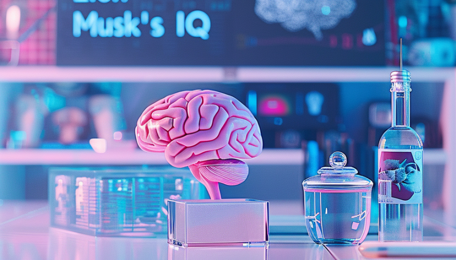 What is Elon Musk's IQ? Picture of a brain in a lab