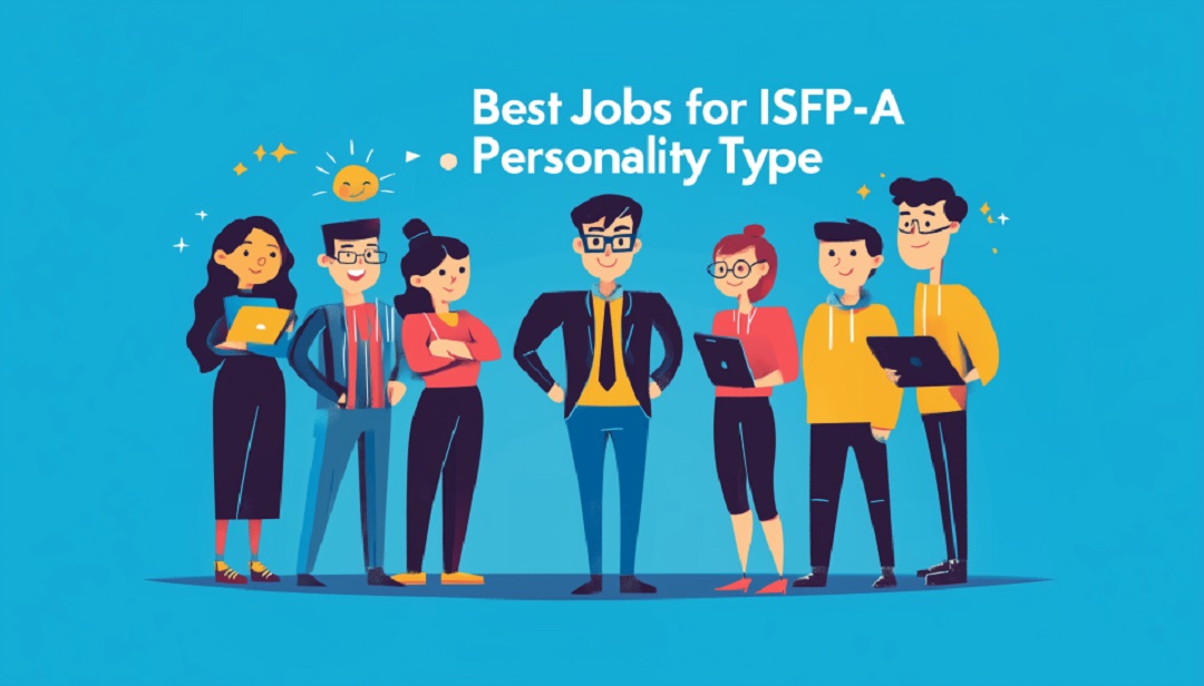 ISFP-A careers illustration showing best jobs for ISFP-A personality type professionals.