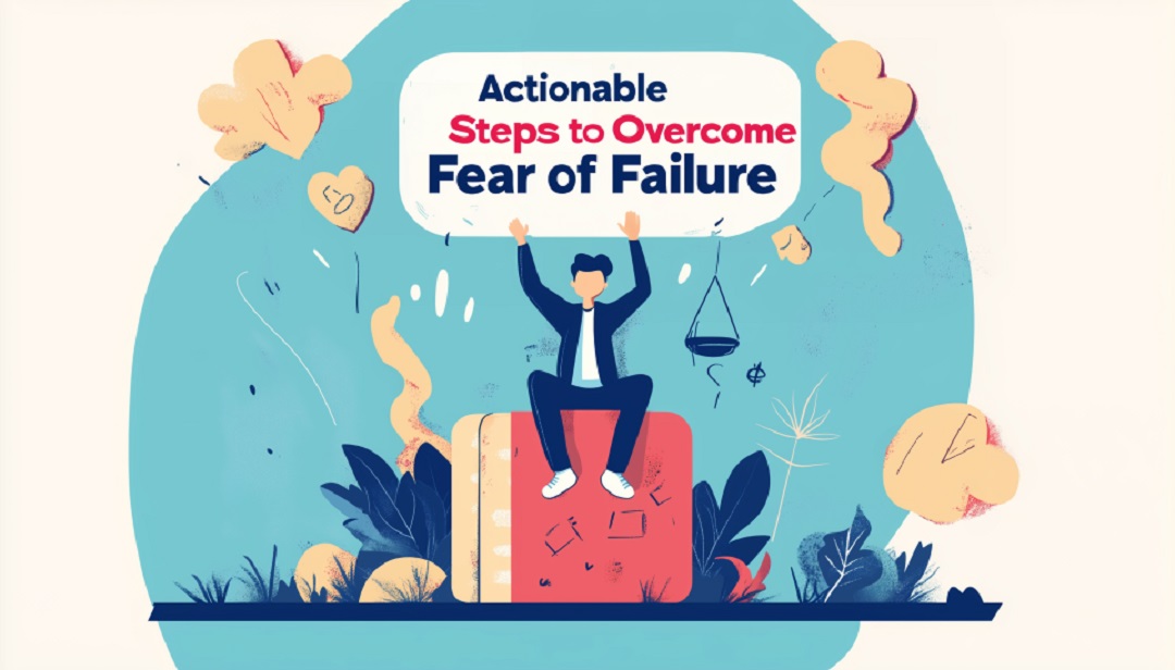 Person taking actionable steps to conquer fear of failure and build confidence.