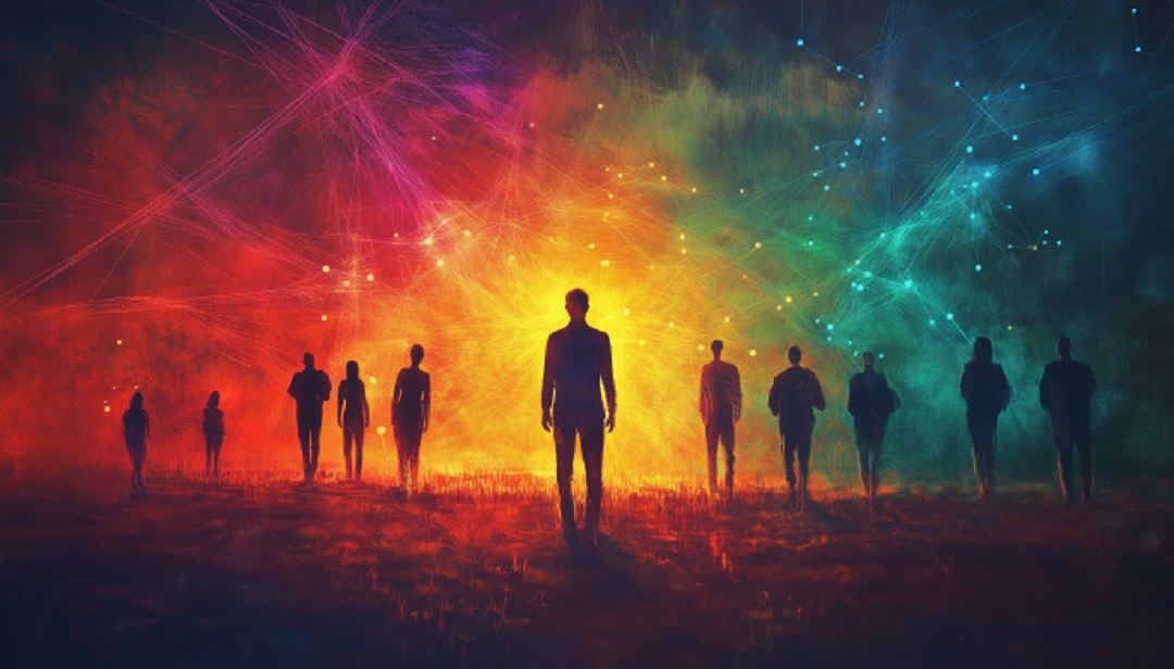 Isolated figures in abstract space showing unsuitable ENFJ careers to avoid.