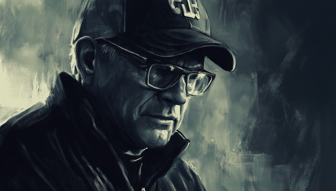 Vince Lombardi artistic portrait showing ESTJ famous person with legendary coaching leadership and commitment.