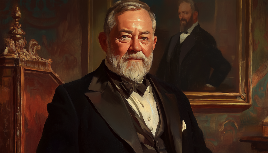 Benjamin Harrison historic portrait representing ESTJ famous leaders in American history.