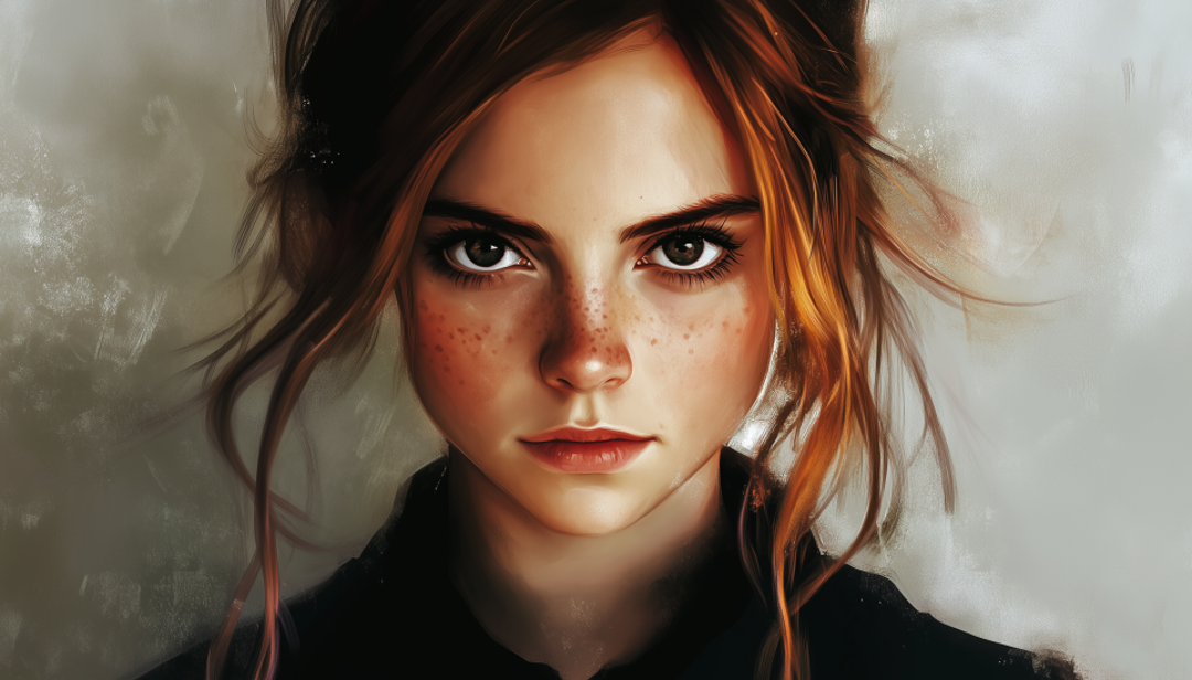 Emma Watson artistic portrait showing ESTJ famous person with leadership in acting and advocacy.