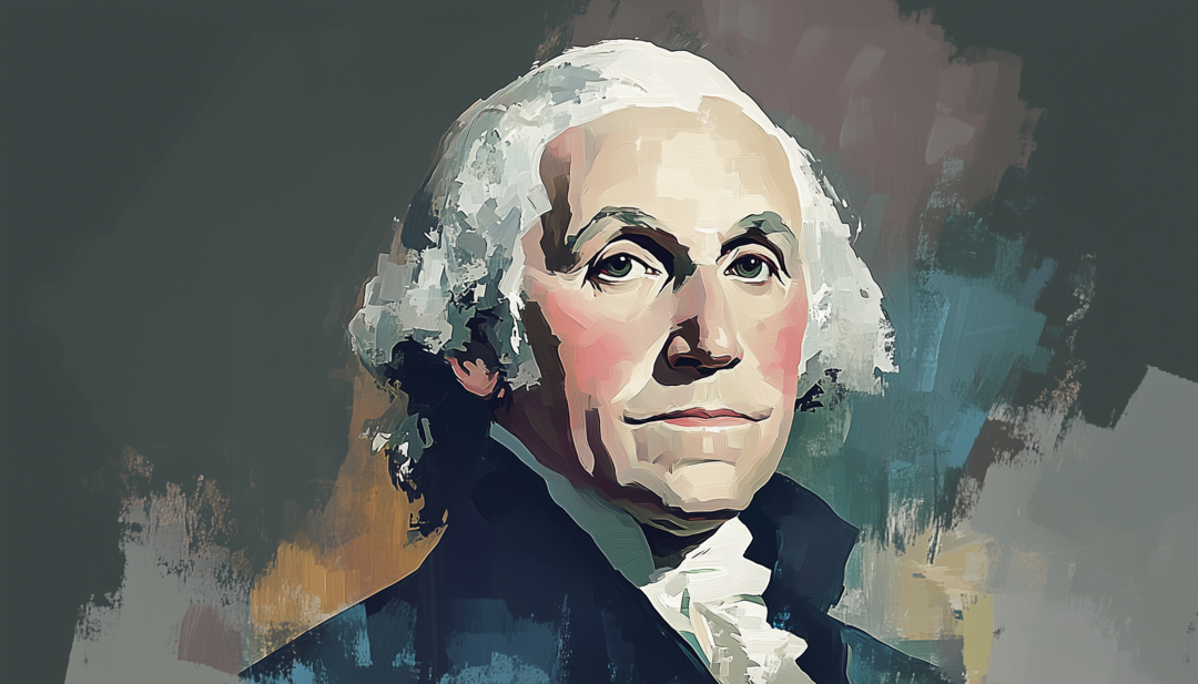 George Washington artistic portrait showing ESTJ famous person with exceptional leadership and decision-making.