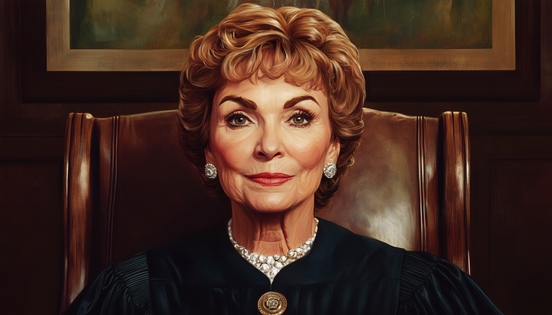 Judge Judy portrait illustrating ESTJ famous person with pragmatic straightforward judicial leadership.