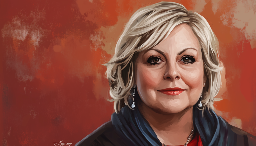 Nancy Grace portrait showcasing famous ESTJ personality traits in media and law.