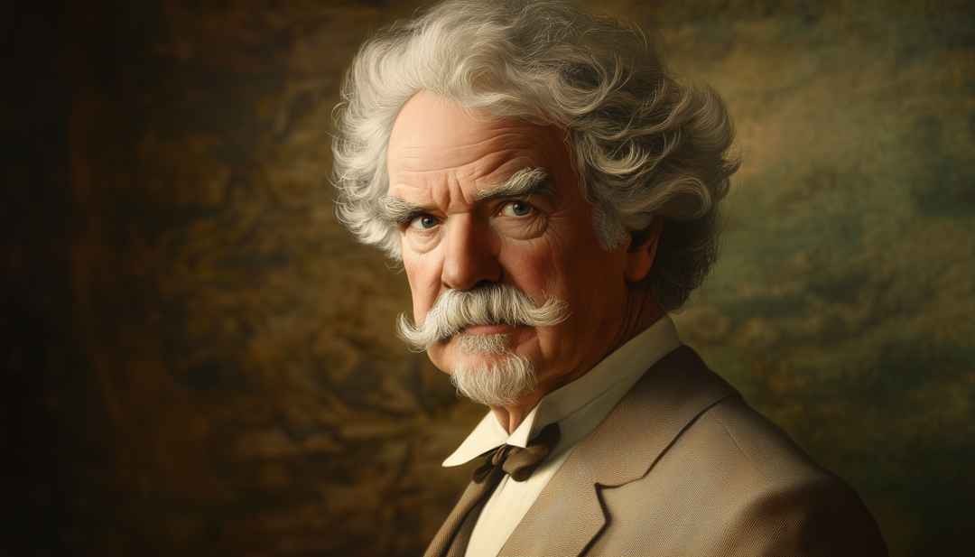 Mark Twain classical portrait illustrating famous ENFP person with satirical literary creativity.