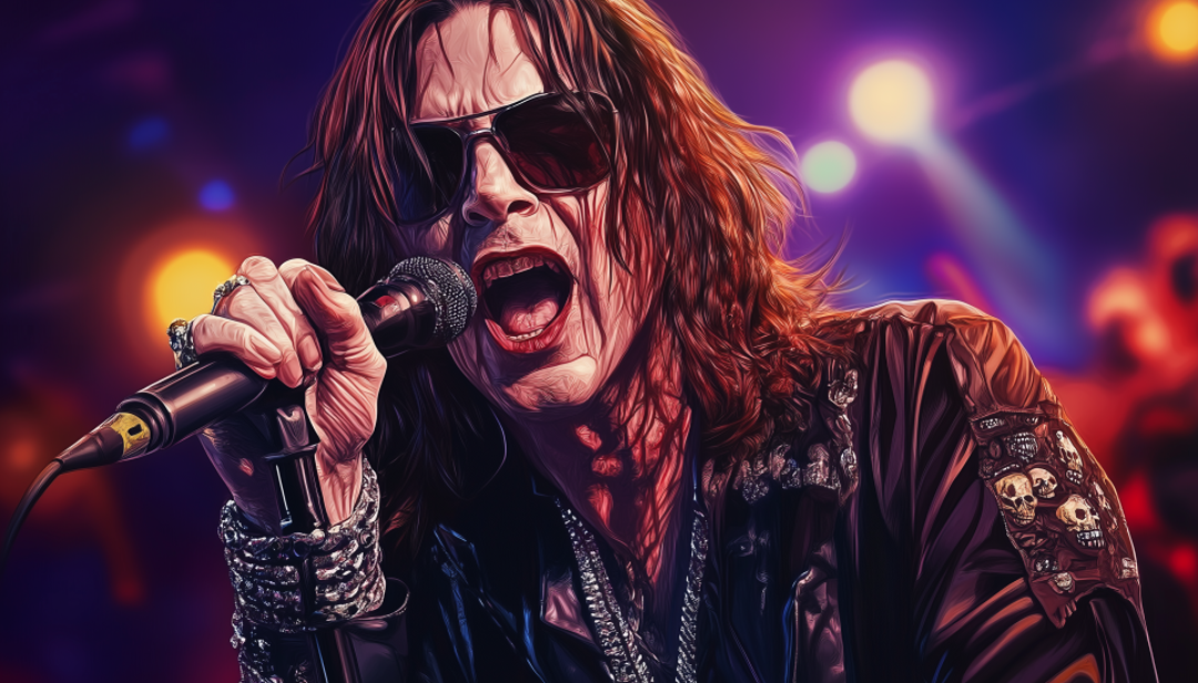 Ozzy Osbourne performing on stage showing famous ENFP person with rebellious creative energy.