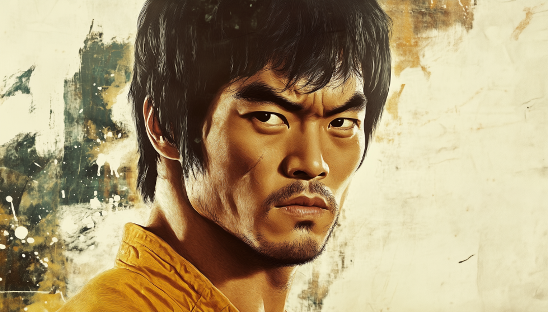 Bruce Lee portrait showcasing action-oriented famous ISTP personalities in martial arts and philosophy.