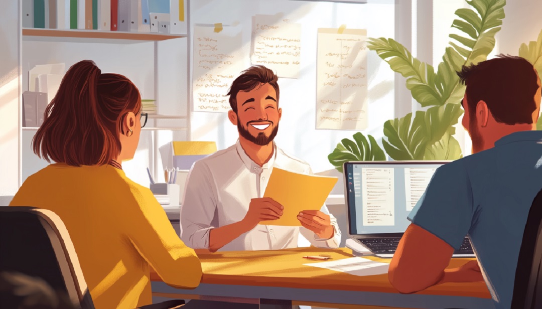 Team meeting showing professional approach to how you quit a job gracefully.