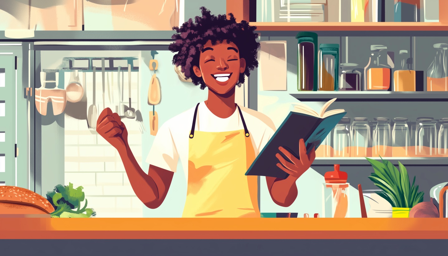Person celebrating small wins learning how to be happy when depressed.