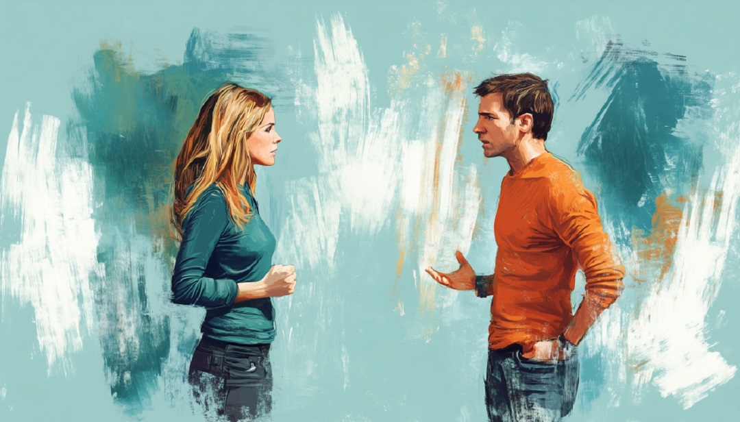 Couple in tense conversation illustrating ISFJ compatibility challenges and difficult pairings.