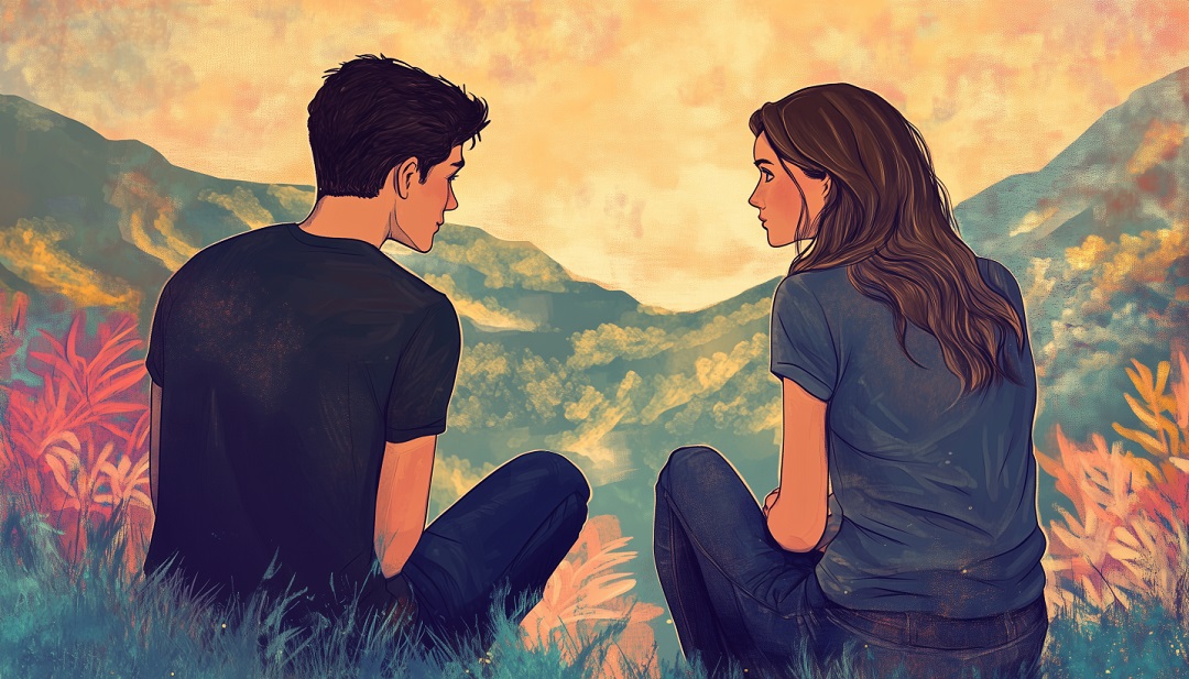 Couple sitting together in nature showing ISFJ compatibility and best romantic matches.