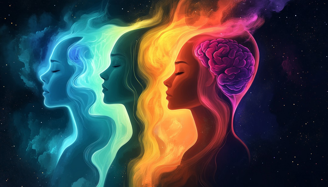 Artistic silhouettes representing cognitive differences between ISFP-T and ISFP-A personality variants.