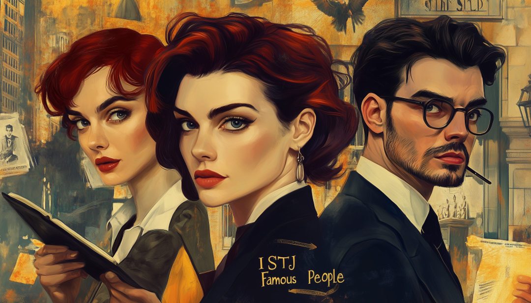 ISTJ famous people illustration showing determined and focused personality traits.