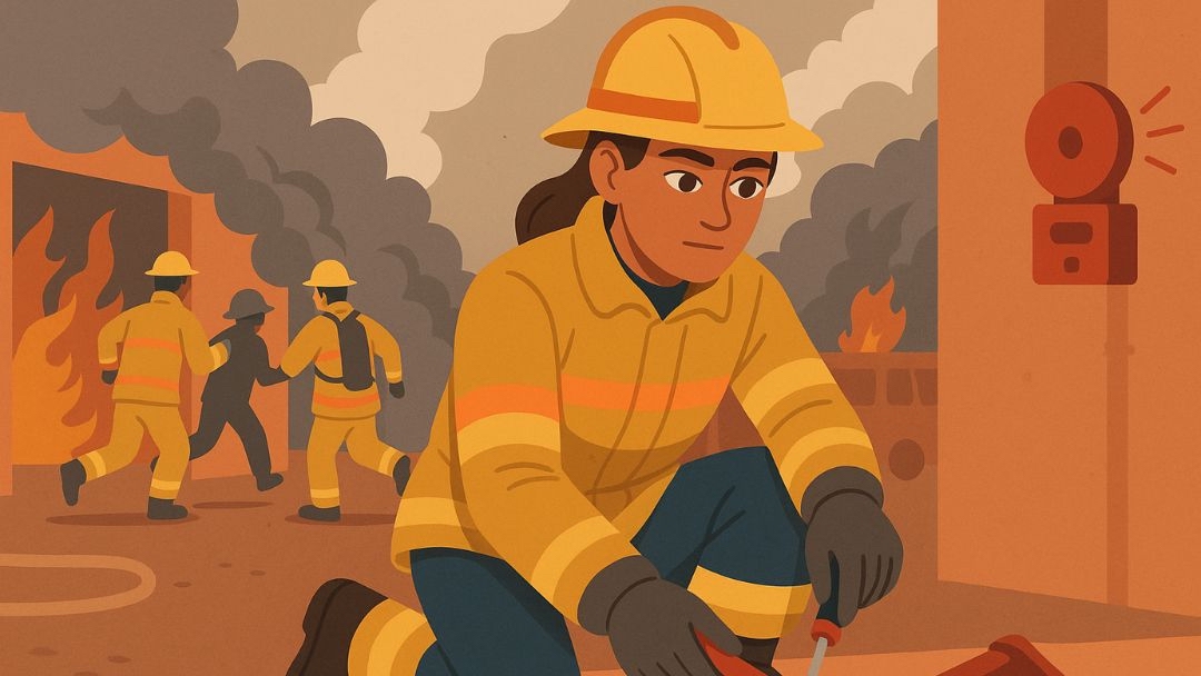 Emergency responder showing ISTP personality characteristics of staying calm and solving problems in crisis.