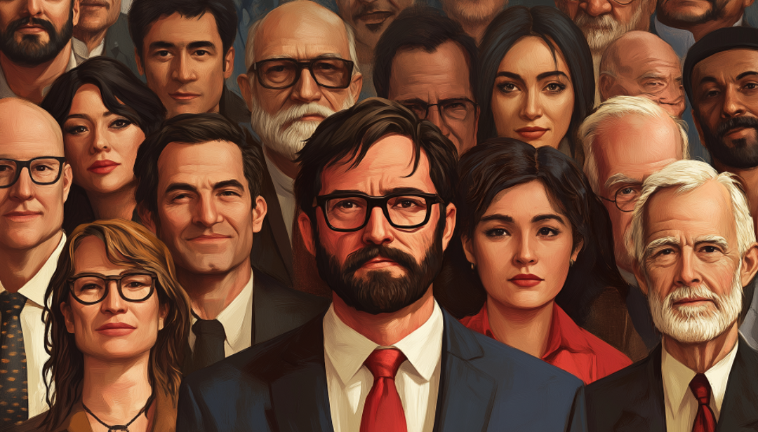 Famous people with ISTP personality type illustrated in diverse professional group.