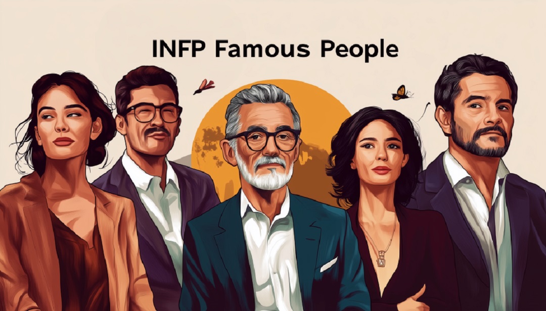 An illustration of INFP famous people showcasing creative personalities who changed the world.
