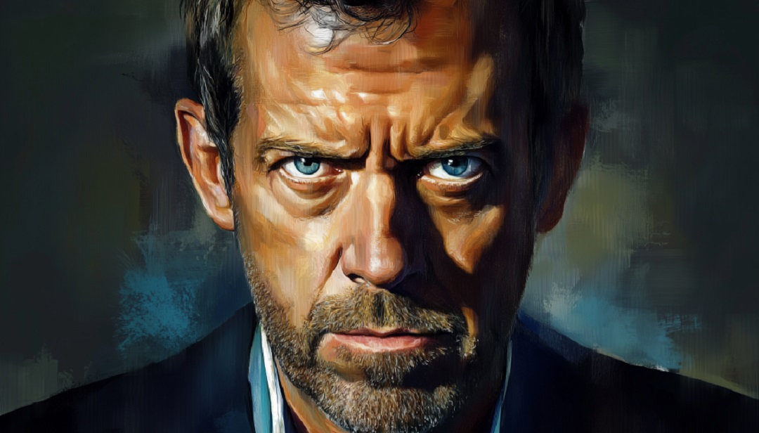 Hugh Laurie portrait depicting famous INFP personalities and complex emotional expression.