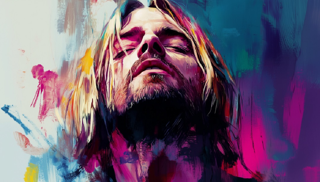 Kurt Cobain artistic portrait showing famous INFP creativity and introspective nature.