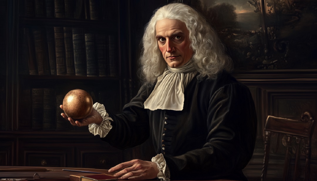 Isaac Newton portrait depicting famous INTJ scientist.