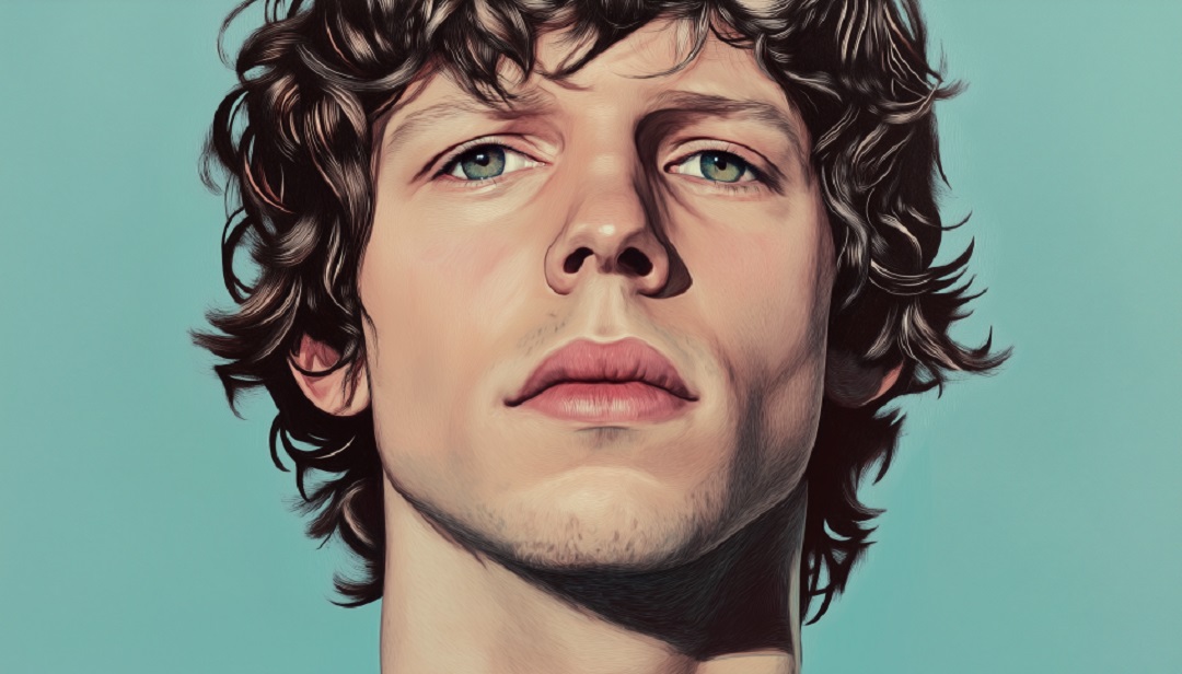 Jesse Eisenberg digital portrait showing INTP celebrity with introspective acting style.