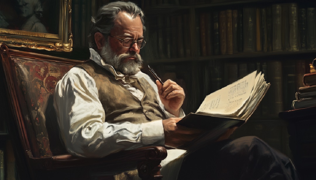 William James portrait showing famous INTP psychologist and philosopher at work