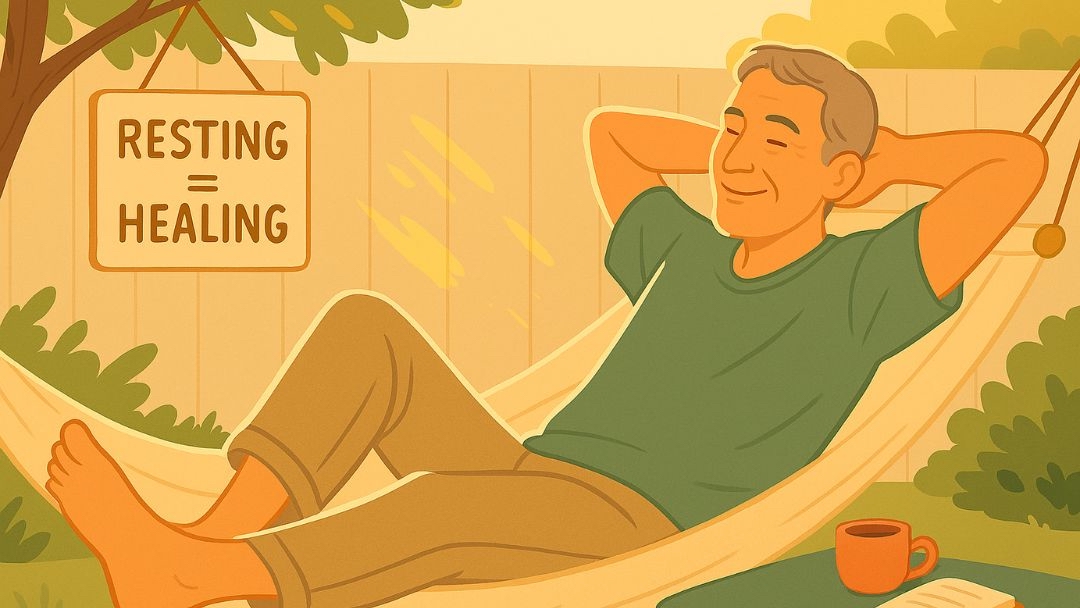  Man relaxing in hammock as adult ADHD help strategy emphasizing rest and recovery.
