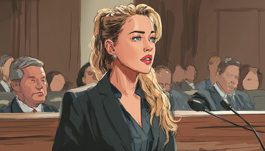 Amber Heard testifying in courtroom revealing aspects of her personality under legal scrutiny.