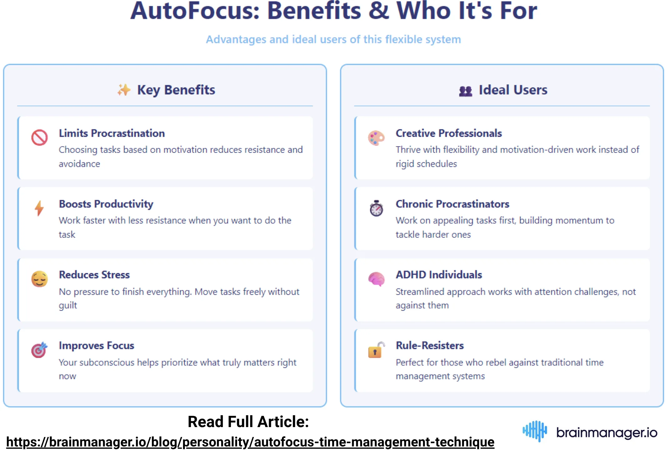 Benefits of autofocus methods
