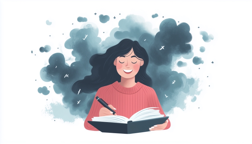 Woman journaling to experience social and relational benefits of gratitude practice.