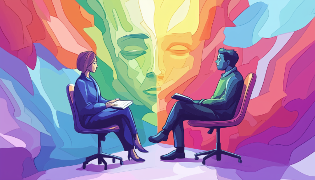 Therapist and client in counseling session illustrating careers for ENFPs to avoid.