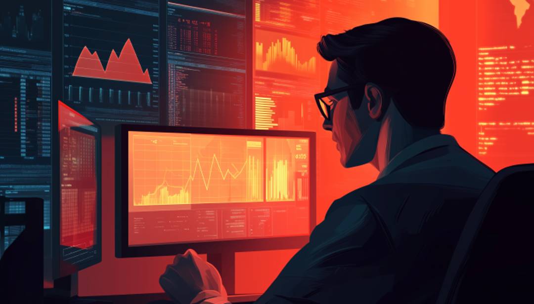Data analyst reviewing charts illustrating careers for INTPs requiring technical skills.