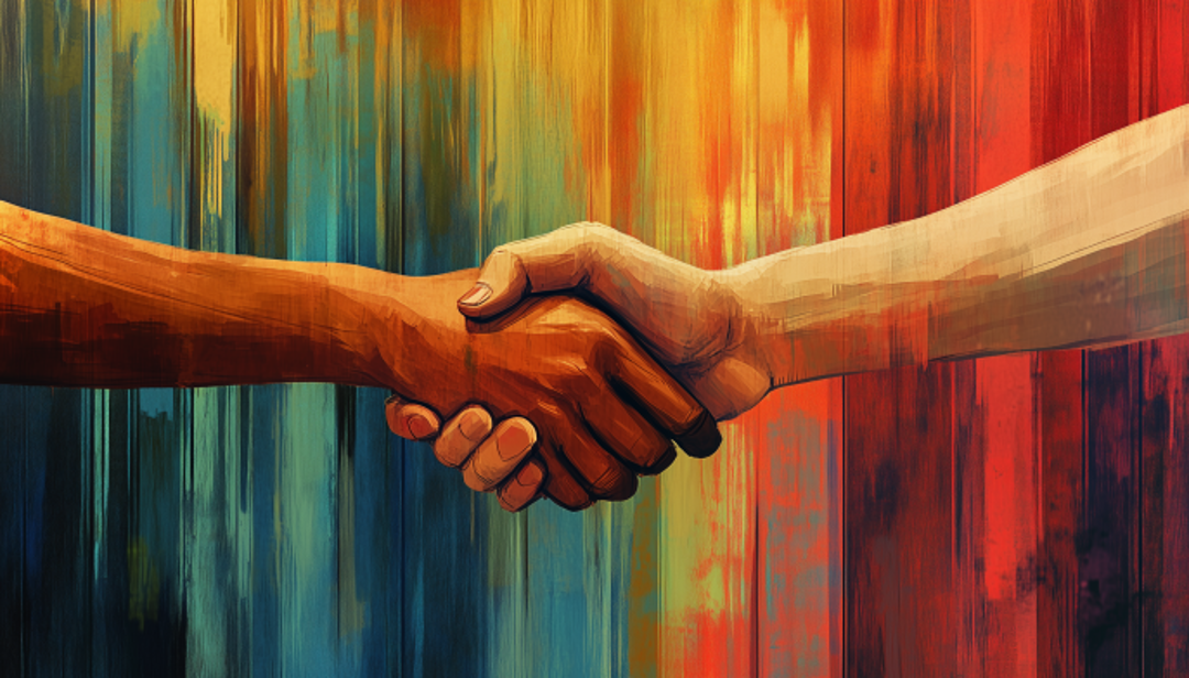 Handshake representing Big 5 Agreeableness trait collaboration in workplace careers.