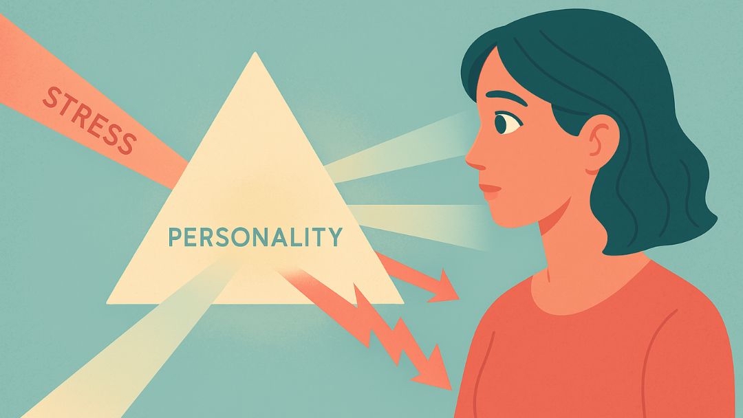 Diagram showing connection between burnout-prone personality traits and stress vulnerability.