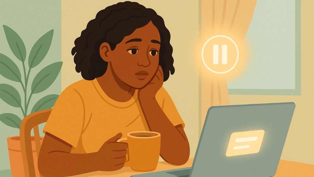 Employee experiencing burnout considering reasons to call out of work frequently.