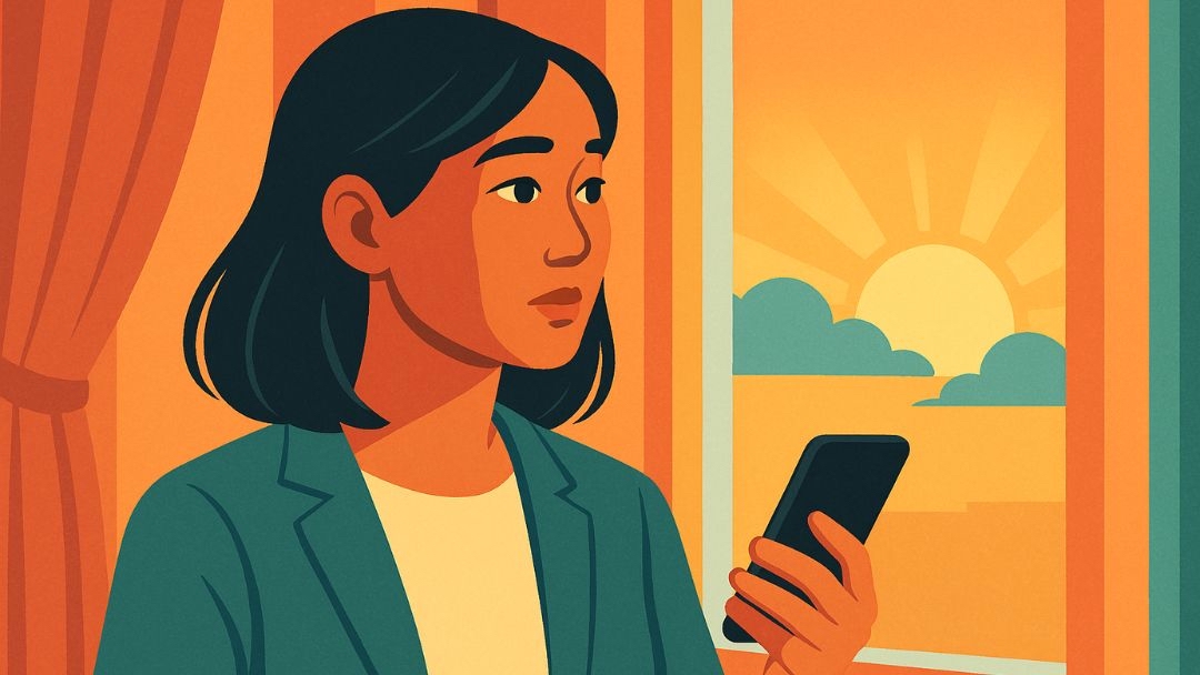 Professional woman taking mental health day as legitimate reason to call out of work.