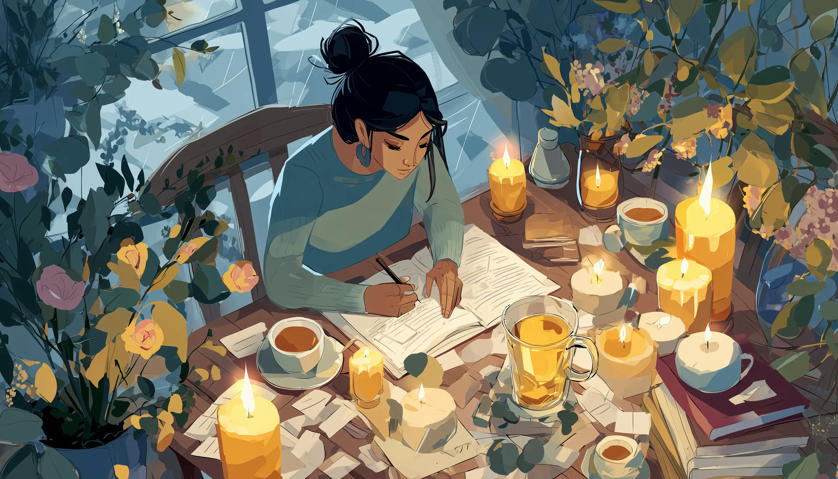 Introvert Engages In Letter-Writing Therapy