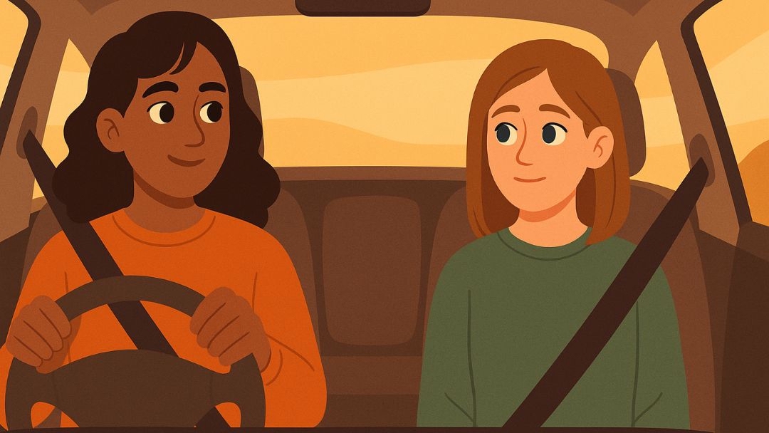 Friend providing depression help by accompanying loved one to treatment appointment.