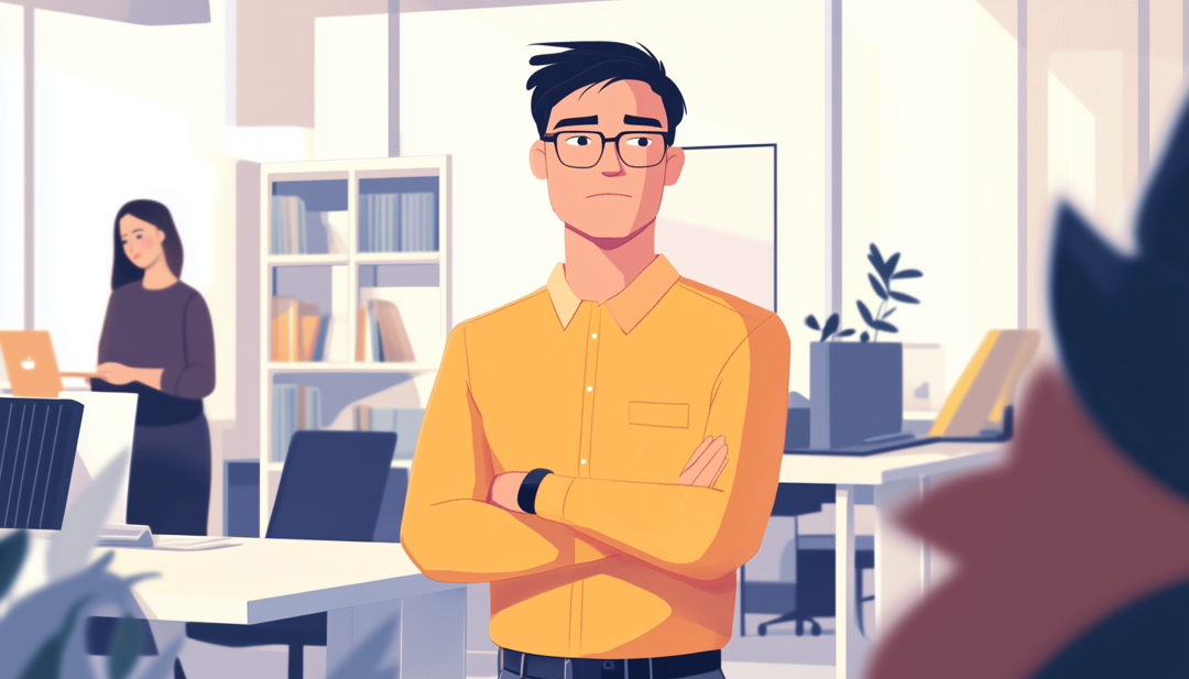 Dismissive avoidant individual maintaining independence while navigating workplace relationships.