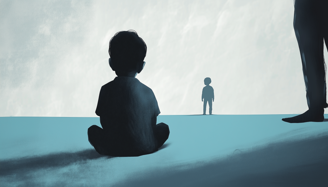 Child experiencing early emotional neglect leading to dismissive avoidant attachment patterns.