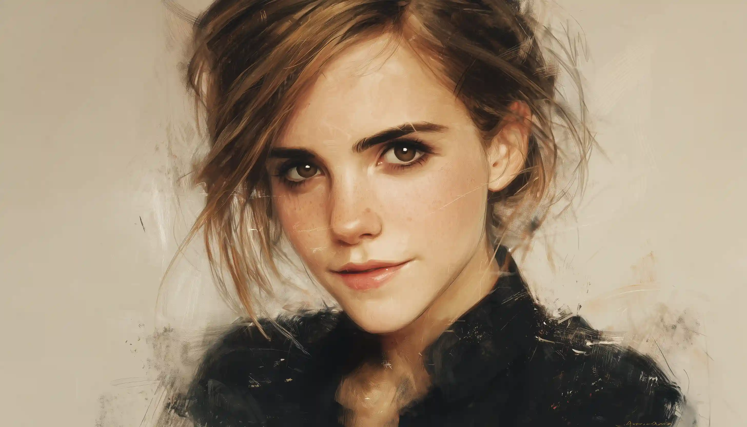 Emma Watson portrait showing famous Enneagram 1 actress with ethical activism and perfectionist standards.