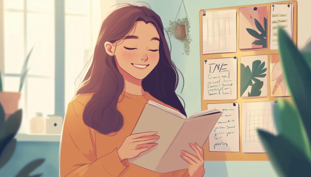 Calm person journaling showing assertive ENFJ A vs turbulent ENFJ T personality traits.