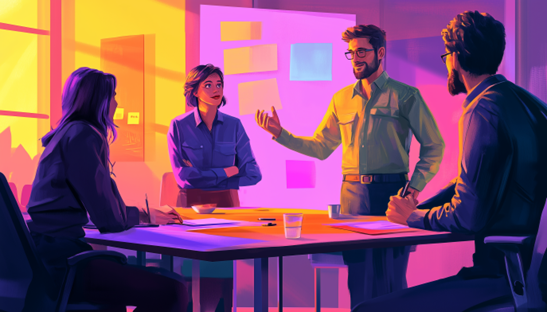 Professional team meeting demonstrating ideal ENFP-A career environments and collaboration.