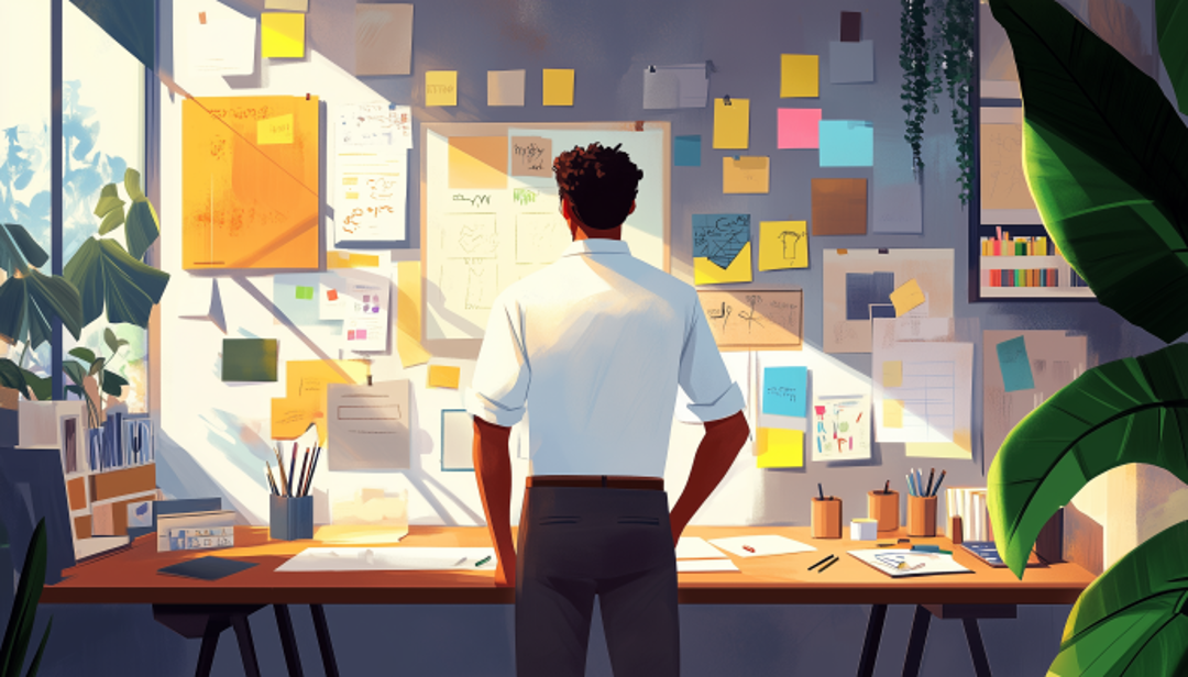 ENFP-T careers and personal growth planning with creative brainstorming workspace.