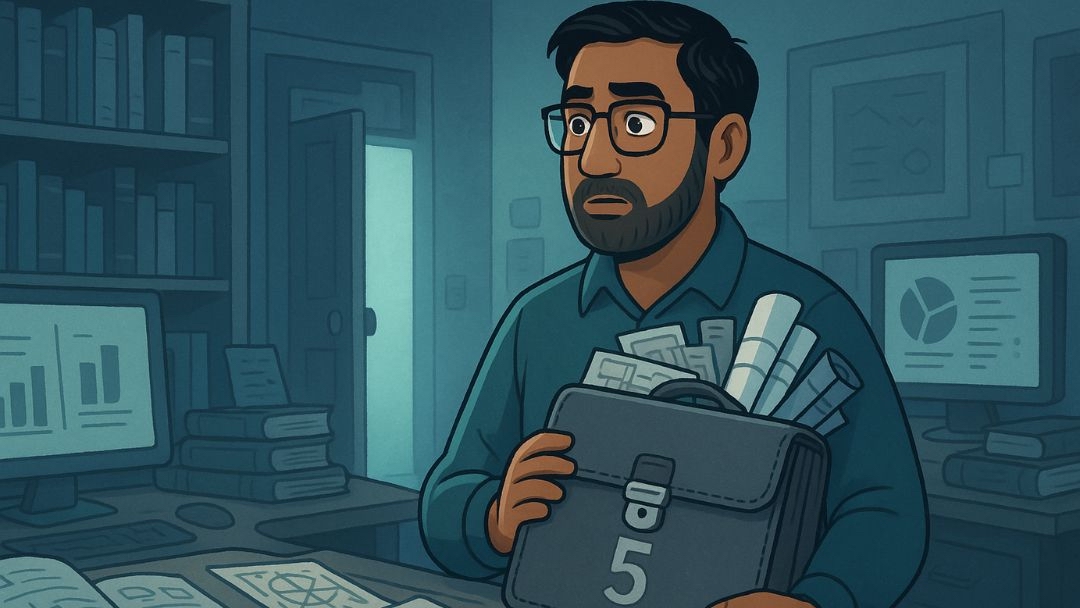 Enneagram Type 5 fear of incompetence illustrated by man overwhelmed with information and resources.