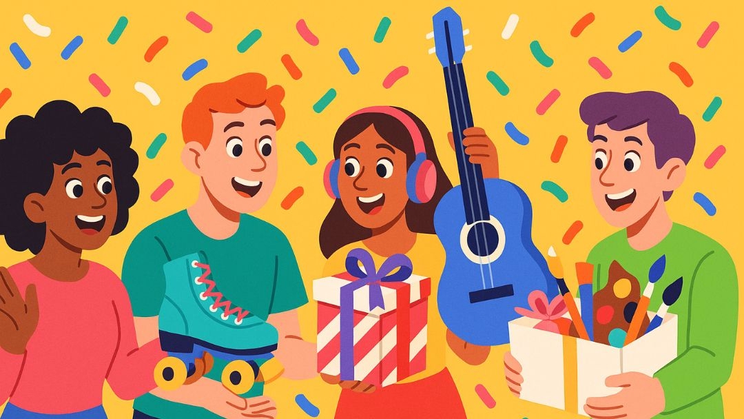 Group with fun activity gifts showing best holiday gifts for the enneagram type 7 enthusiast