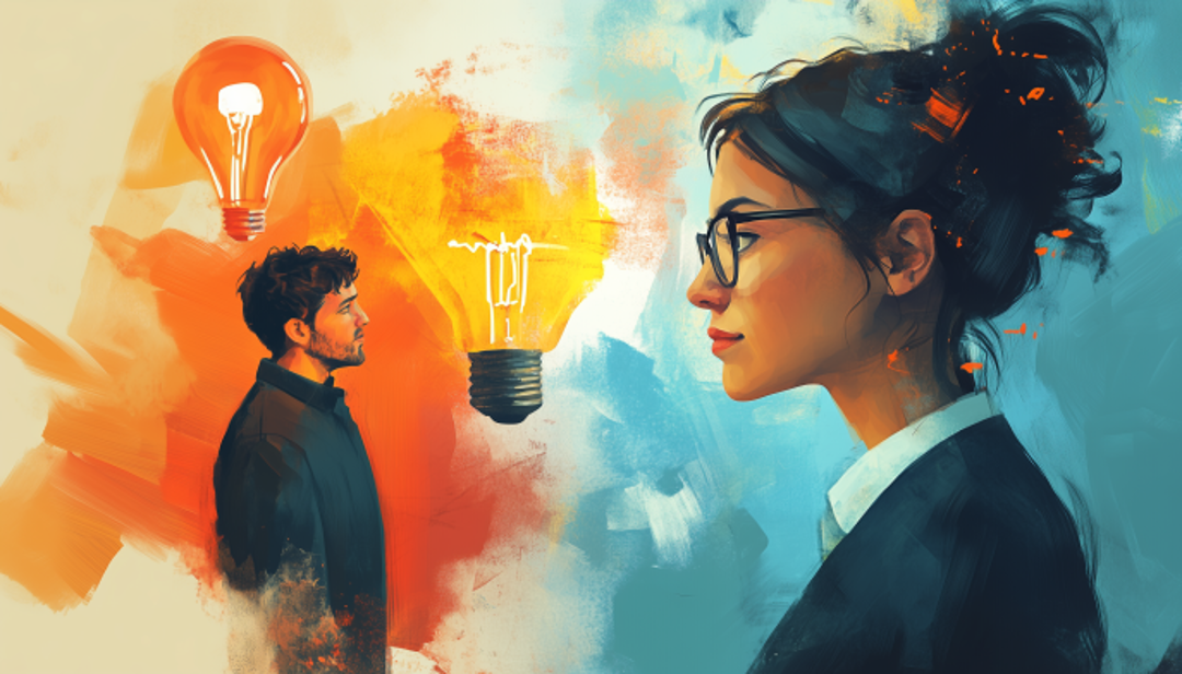 ENTJ-A vs ENTJ-T differences illustrated through contrasting leadership and innovation styles.