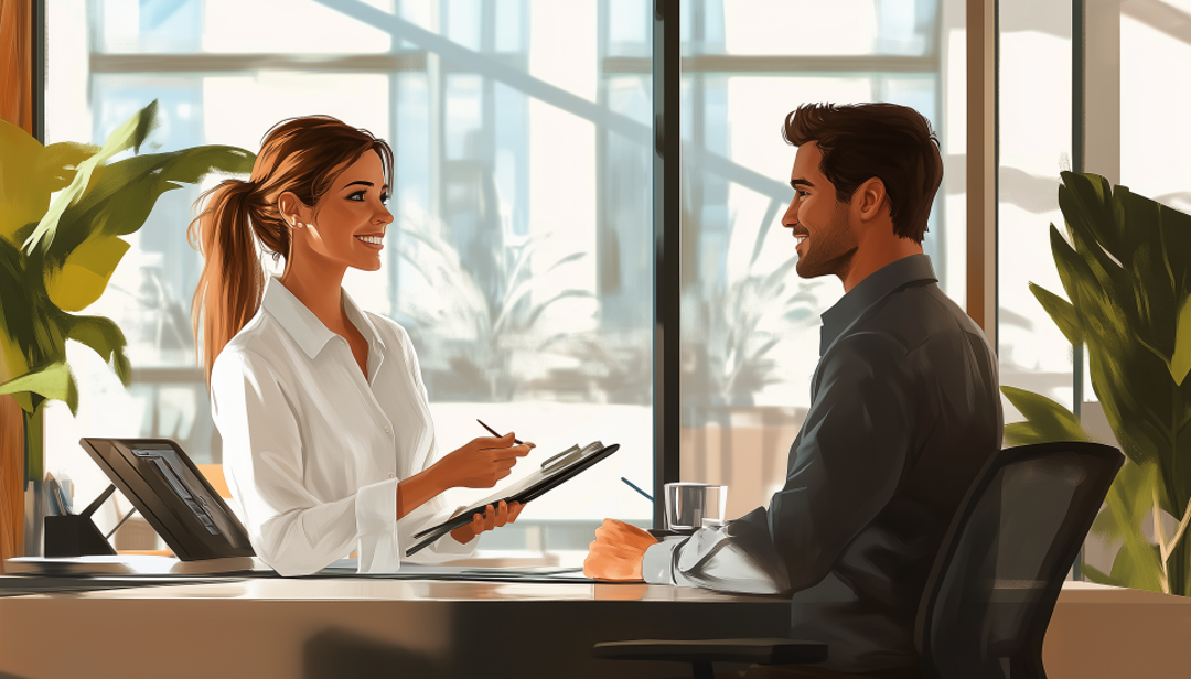 Business professionals in meeting discussing ENTP-A career paths and assertive personality workplace dynamics.