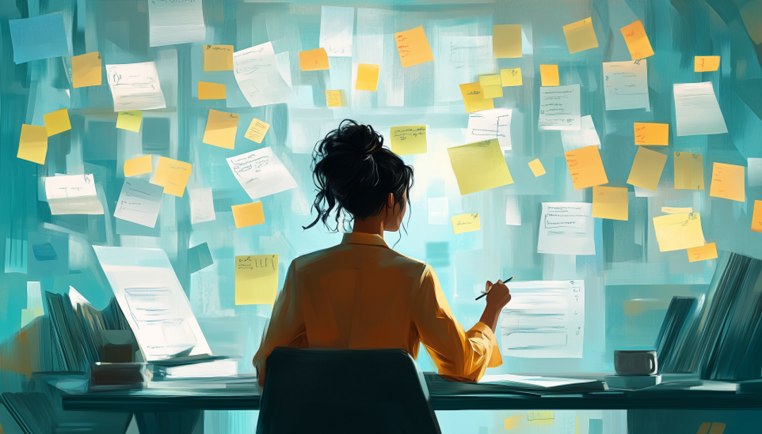 Professional brainstorming ideas showing ENTP-T careers requiring creative problem-solving.